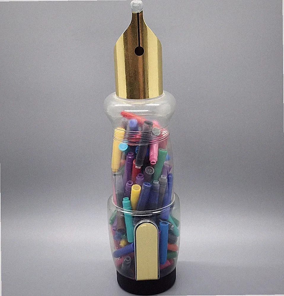 100+ Fountain Pen Ink Refill Cartridges In Novelty Bottle Multi-Color
