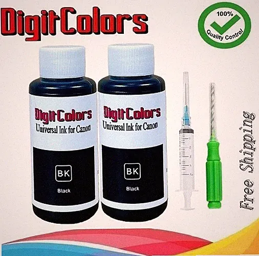 2x100ml Black PG-245 Ink Refill Ink Bottle For use Canon PIXMA MX490 Printer