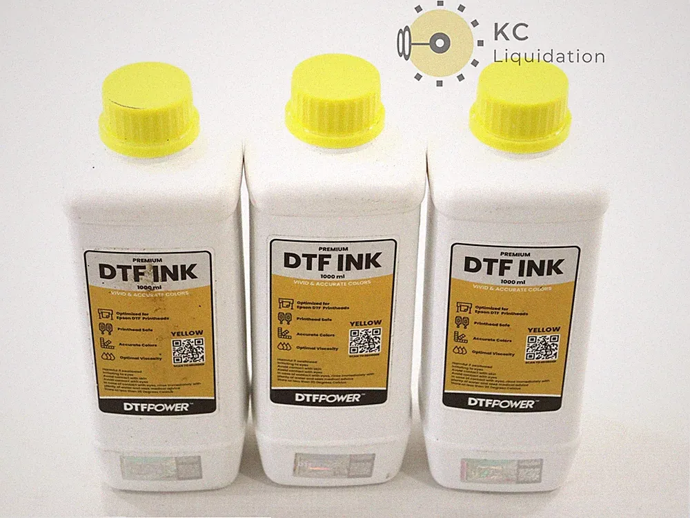 3x Lot Genuine DTF Power 1000ml Yellow DTF Ink Refill Bottle