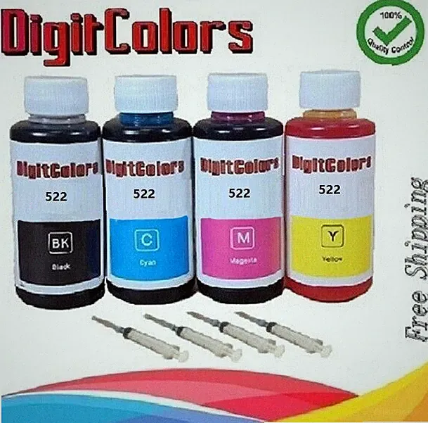 4 X 100ml refill Ink bottle fits for EcoTank 522 ET-2720 ET2760 ET-2850 ET-4800