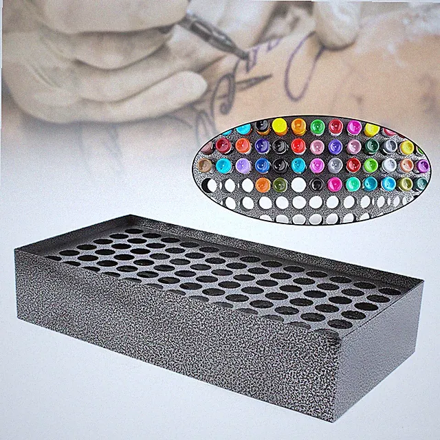78 Holes Tattoo Ink Bottle Rack Tattoo Ink Storage Shelf Display Holder Stand