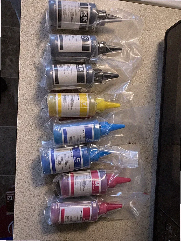 800ml SUBLIMATION BULK INK REFILL BOTTLES FOR CANON Black Yellow Cyan Magenta