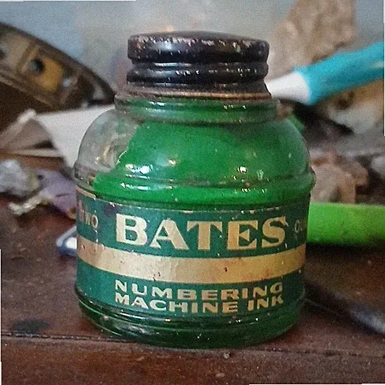 Bates Numbering Machine Ink Bottle Green - Model/MPN: Numbering Machine Ink