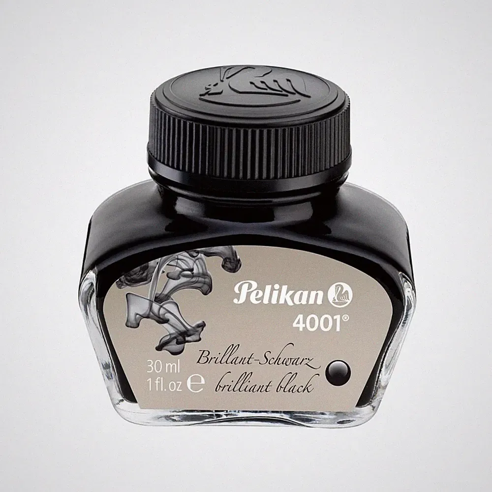 Brilliant Black Bottled Ink for Fountain Pens, 30ml (4001)