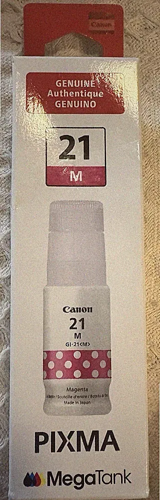Canon Pixma 21 PGBK Ink Bottle, Magenta
