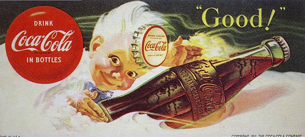 Coca Cola Drink in Bottles Ink Blotter 1953 Advertising