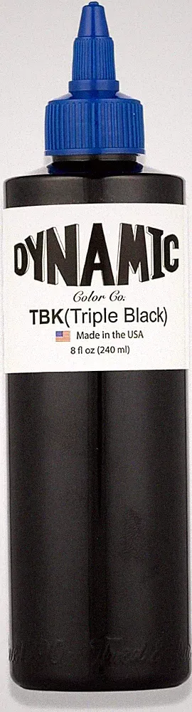 Dynamic Triple Black Tattoo Ink Bottle 8Oz
