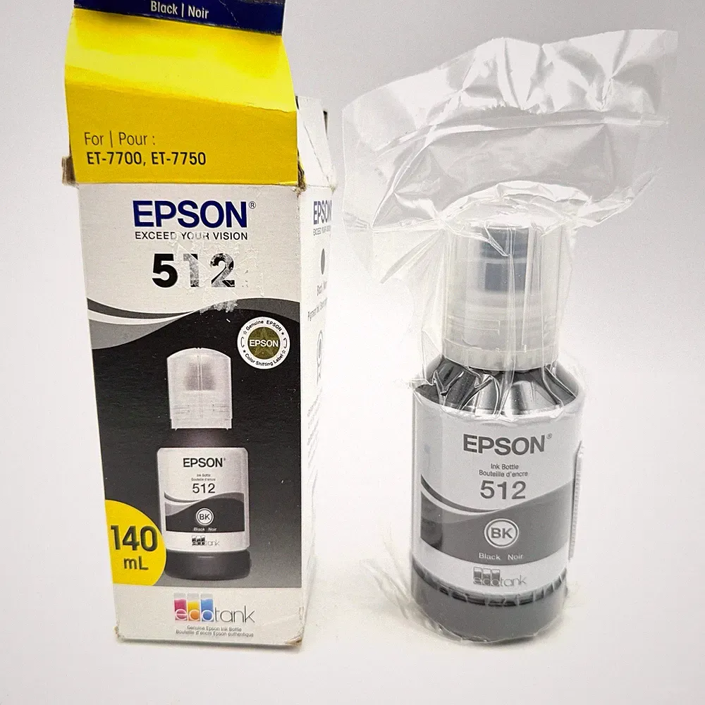 Epson 512 T512 Photo Black Ink Bottle 140 mL Ecotank - Exp. 10/2026