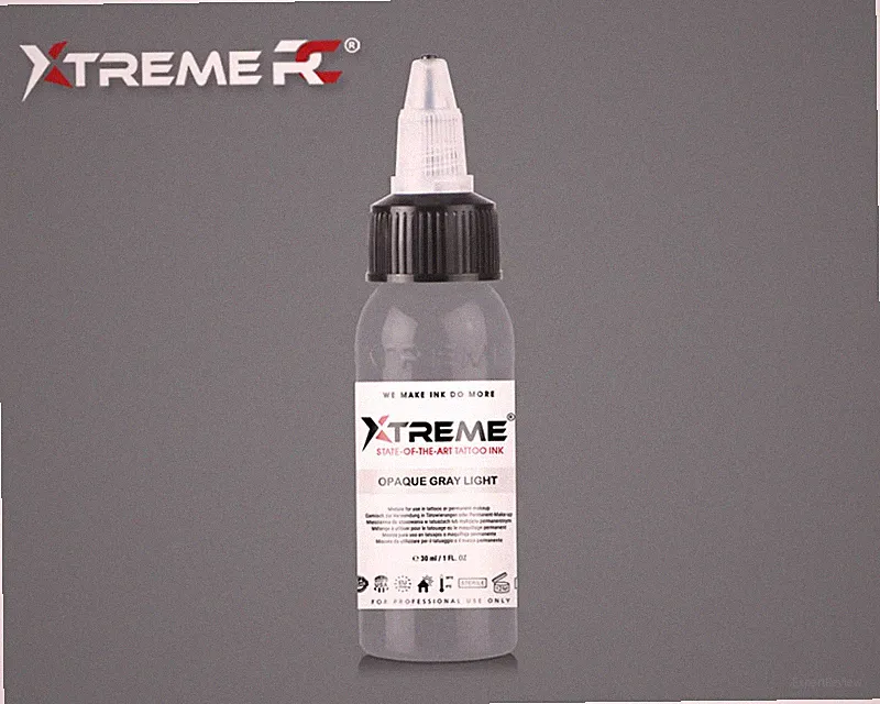 EU REACH Compliant OPAQUE GRAY LIGHT by Xtreme Ink Premium Tattoo Color Pigment