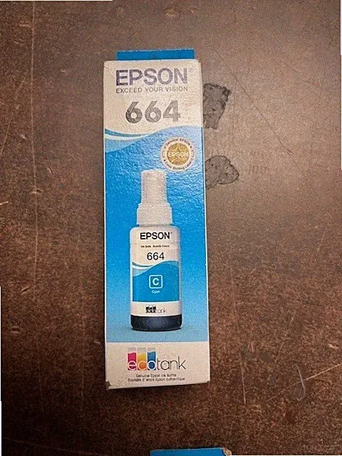 GENUINE Epson 664 Ink Bottle Cyan Brand New Exp 2021-2023