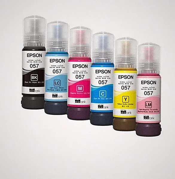 Genuine Epson Ink Bottle 057 6 Color Bundle Pack Set for L8050 L18050 Printer