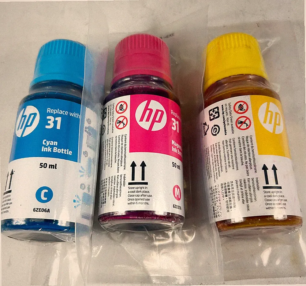 Genuine HP 31 Color Ink Bottle 50ml for Smart Tank 7001 7301 Plus 551 651