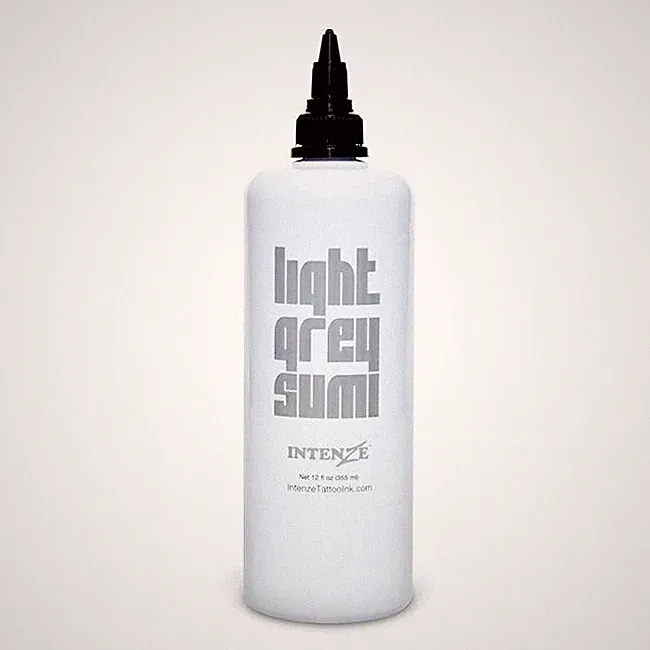 Light Gray Sumi Wash Ink — Intenze Japanese Tattoo Ink — 12oz Bottle