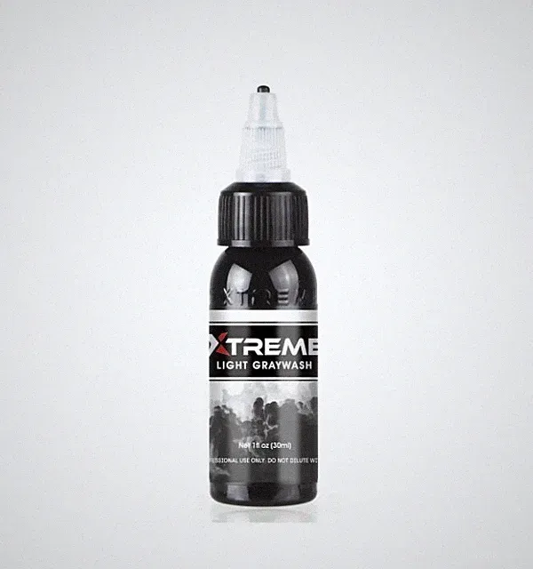 LIGHT GRAYWASH Xtreme Ink Premium Gray Shading Tattoo Pigment Made in USA