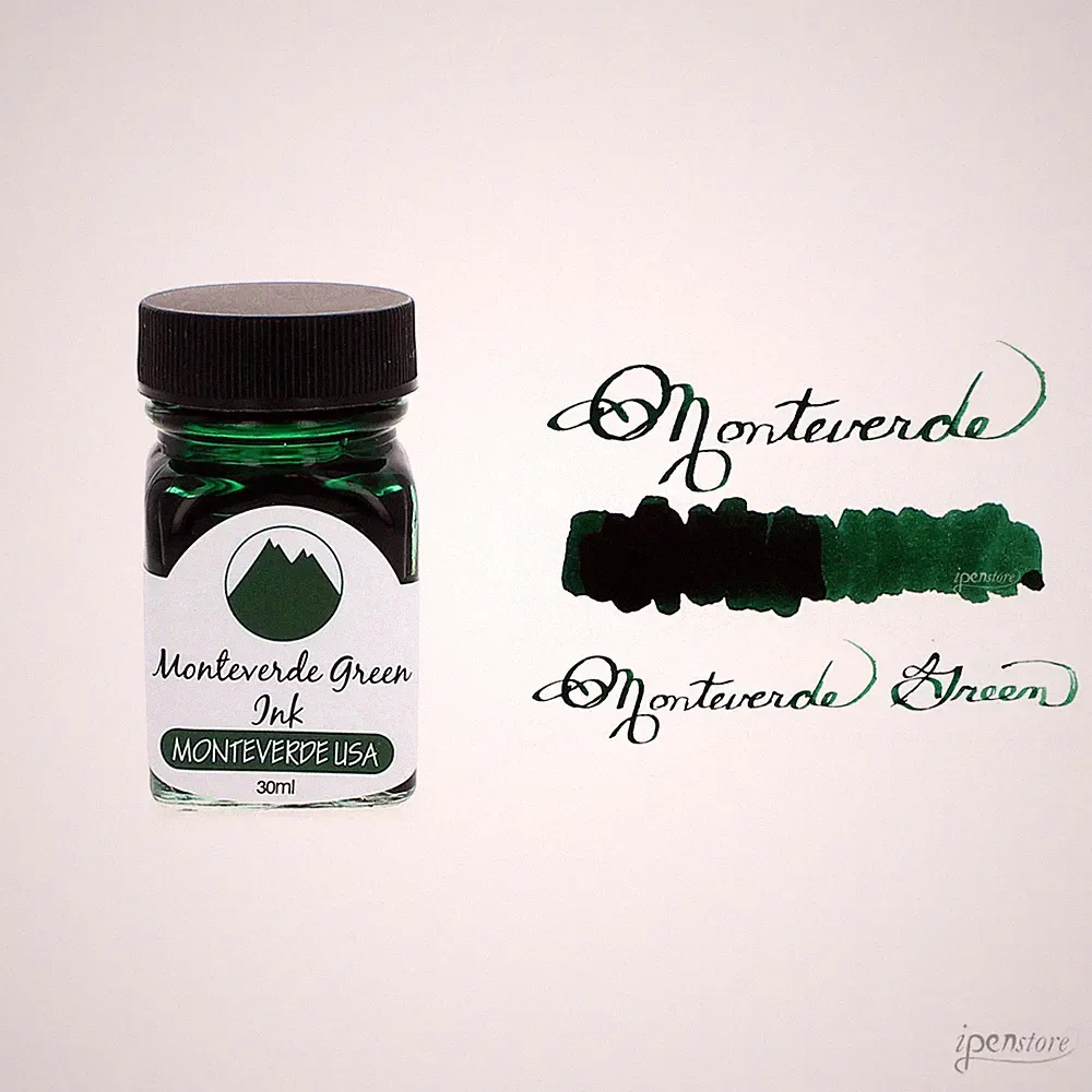 Monteverde 30 ml Bottle Fountain Pen Ink, Monteverde Green