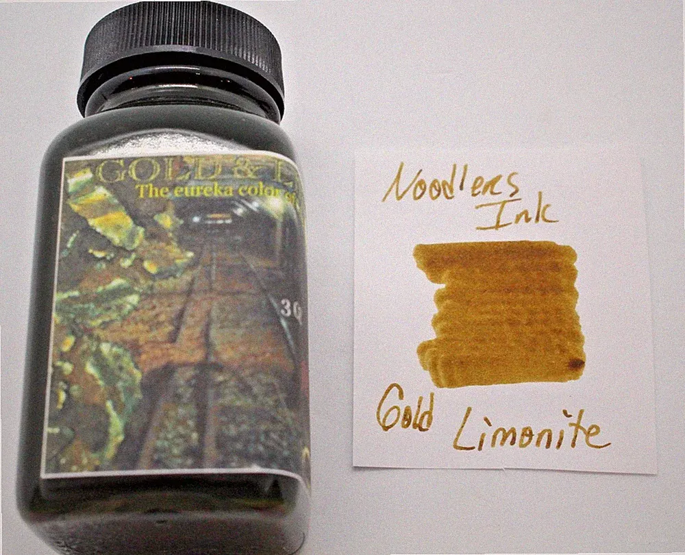 NOODLERS INK 3 OZ BOTTLE GOLD & LIMONITE
