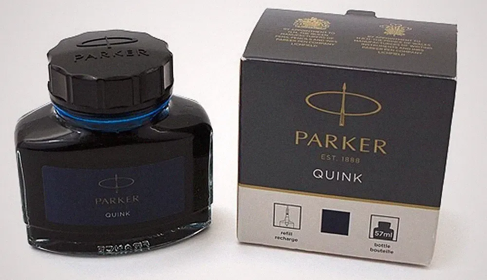 Parker Fountain Pen Ink Blue Black Ink In Bottle New In Box 57ml 1950378
