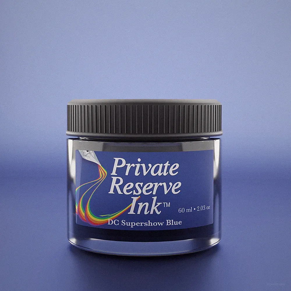 PRIVATE RESERVE INK, 60ML INK BOTTLE; DC SUPERSHOW BLUE