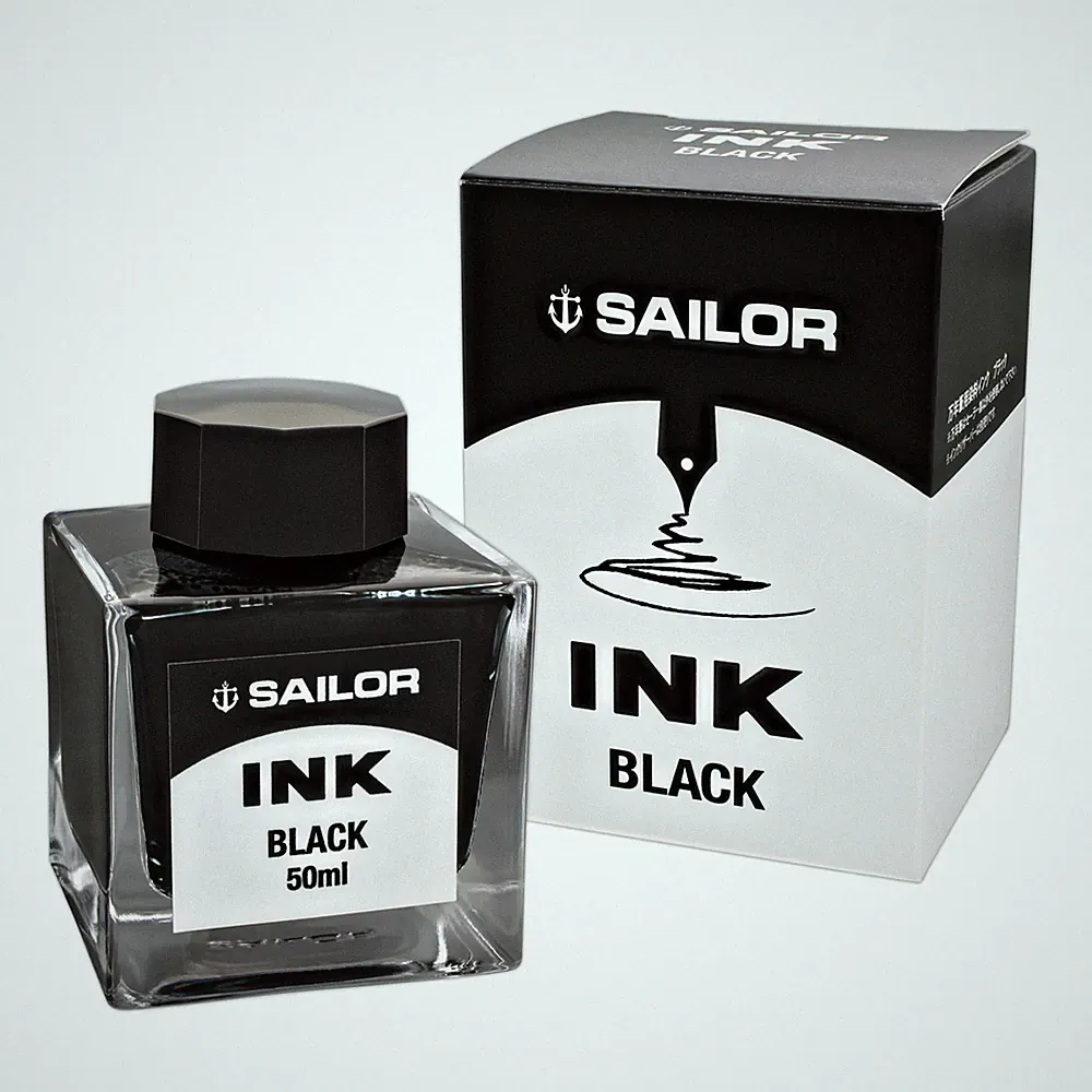Sailor Jentle Black Bottled Ink For Fountain Pens 50 ml - 13-1000-220