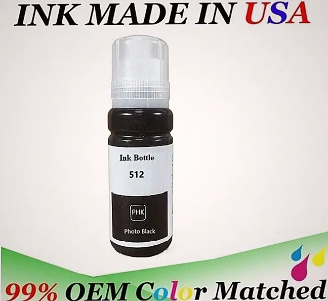 VC PHK Refill Ink bottle Photo Black (non-OEM) 512 T512 for ET-7750 ET-7700