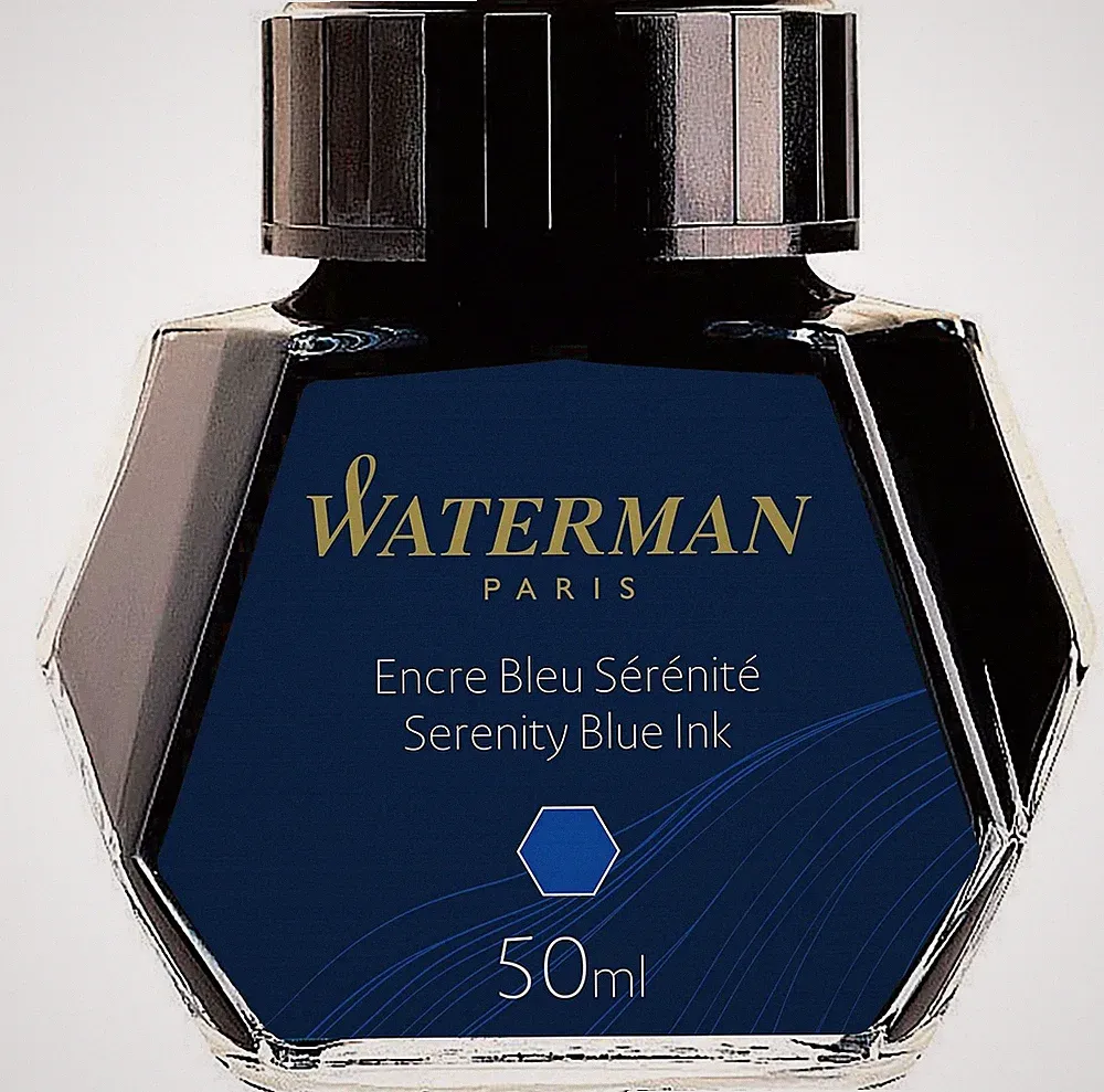 Waterman Fountain Pen Ink, Serenity Blue, 50ml Bottle